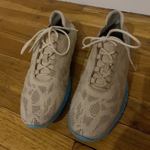 COLE HAAN ZEROGRAND - Women's Perforated Suede Sneaker w/ Blue Sole